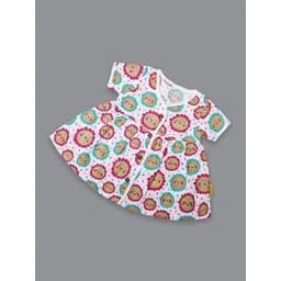 Born Babies Infants Girls Conversational Printed Organic Cotton A-Line Dress-picture-56