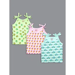Born Babies Infants Pack Of 3 Printed Cotton Jhabla Vests CSBPGK-picture-10