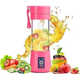 Born Free 6 Blade Smoothie Maker Usb Juicer Bottle Blender | Rechargeable Portable Blender For Juices, Shakes, Smoothies, Protien Shakes (Assorted Multi-color) 380ml-picture-12
