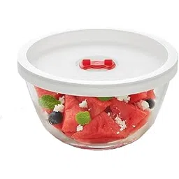Borosil 1 L Round Serving & Mixing Bowl with Lid | Made in India Borosilicate Glass Bowl for Kitchen & Dinning | Bowl for Mixing Dough, Salad, Batter | Microwave & Dishwasher Safe | Transparent-picture-34