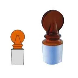 Borosil 12/21 Amber Soild Penny Head Interchangeable Ground Joint Stopper, 8400012-picture-27
