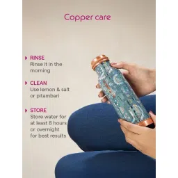 Borosil 600 ml Thirtha Series Vera Design Copper Bottle image 5