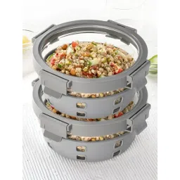 Borosil Transparent 620ml Round Glass Food Storage Container with Air Tight Lid (2 Piece)-picture-27