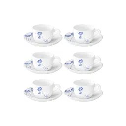 Borosil Vienna Multicolor Glass Cup and Saucer - Set of 12-picture-23