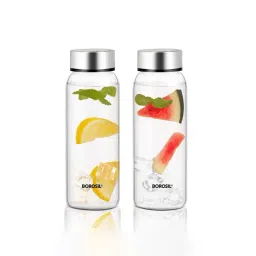 ?Borosil Water Bottle with Leakproof & Easy to Carry Set of 2 (Transparent, ?750 ml)-image-41