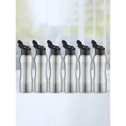 ?Borosil Water Bottle with Single Wall & Leakproof Set of 6 (Silver, ?1000 ml)-image-45