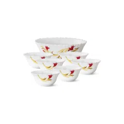 Borosil White Opalware Pudding Set - 7 Pieces-picture-42