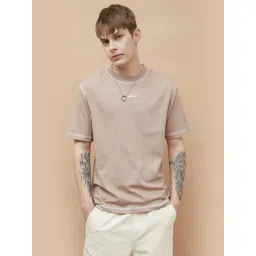 Bossini Beige Relaxed Fit Logo Printed T-Shirt-picture-26