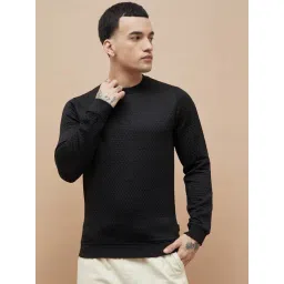Bossini Black Regular Fit Texture Sweatshirt-picture-18