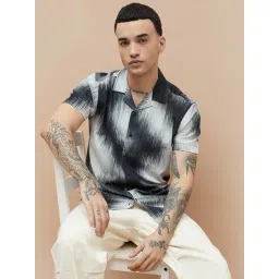 Bossini Black Smart Fit Printed Shirt-picture-35