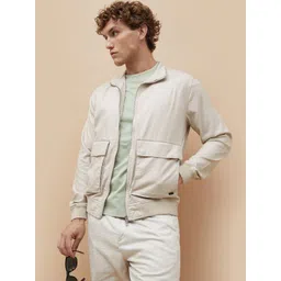 Bossini Men Solid Utility Pockets Bomber Jacket-picture-40