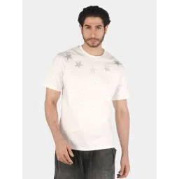 Botabochi White Cotton Regular fit Embellished T-Shirt-picture-40