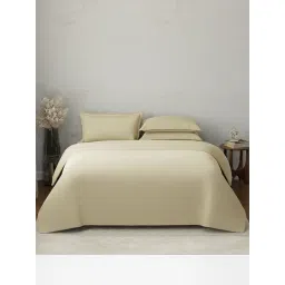Boutique Living Beige Cotton Emblem 300 TC King Bedding - Set of 6-picture-20