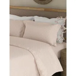 Boutique Living Cottage Garden White Cotton Printed 300 TC King Flat Bedsheet with 2 Pillow Covers-picture-10