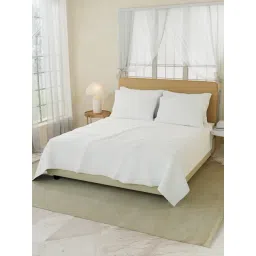 Boutique Living Infinity White Egyptian Cotton 1000 TC Flat King Bedsheet with 4 Pillow Covers-picture-19