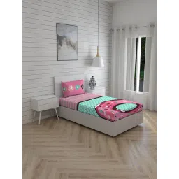 Boutique Living Rock & Room Geometric Blue 146 TC Cotton Single Bed Sheet with 1 Pillow Cover-picture-19