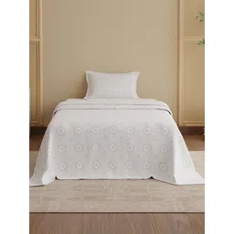 Boutique Living India Indo Musk Kasturi Cotton 200 TC Single Bedsheet with 1 Pillow Covers-picture-17