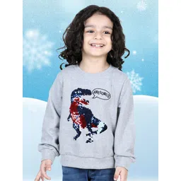 BownBee Boys Printed Cotton Round Neck Long Sleeves Pullover Sweatshirt-picture-33