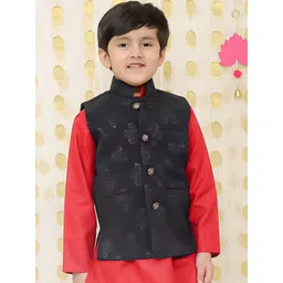 BownBee Boys Printed Mandarin Collar Neck Nehru Jackets-picture-27