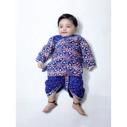 BownBee Boys Printed Regular Kurta with Dhoti Pants-picture-33