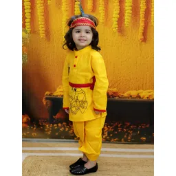 BownBee Boys Printed Regular Pure Cotton Kurta with Dhoti Pants-picture-38