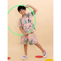 BownBee Boys Printed Shirt with Shorts-picture-12