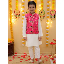 BownBee Boys Regular Pure Cotton Kurta with Pyjamas-picture-35