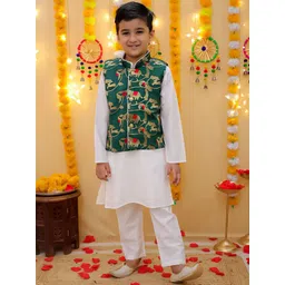 BownBee Boys Regular Pure Cotton Kurta with Pyjamas-picture-30