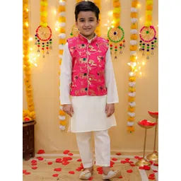 BownBee Boys Regular Pure Cotton Kurta with Pyjamas-picture-30