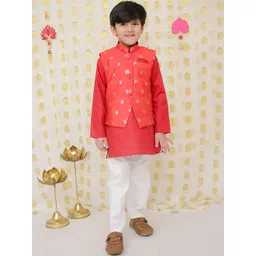 BownBee Boys Regular Pure Cotton Kurta with Pyjamas-picture-25