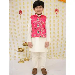 BownBee Boys Regular Pure Cotton Kurta with Trousers-picture-24