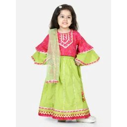 BownBee Girls Printed Ready to Wear Lehenga & Blouse With Dupatta-picture-35