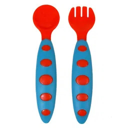 BOXOT IMPEX Ultra Soft Baby Spoon Set for Baby Feeding Non Toxic BPA Free Baby Training Feeding Spoon & Fork Set Easy Grip Handle  (Color may vary)-picture-22