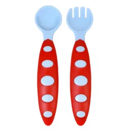 BOXOT IMPEX Ultra Soft Baby Spoon Set for Baby Feeding Non Toxic BPA Free Baby Training Feeding Spoon & Fork Set Easy Grip Handle  (Color may vary)-picture-14