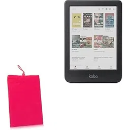 BoxWave Case Compatible with Kobo Clara Colour - Velvet Pouch, Soft Velour Fabric Bag Sleeve with Drawstring - Cosmo Pink-picture-53