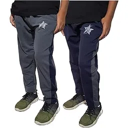 Boy's Regular Fit Track Pants, Sweatpants and Lower for Kids, Poly Strachable Track Pants for Daily use Yoga Running, Active Wear Combo (Pack of 2)-picture-30