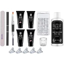 bozlin Acrylic Poly Gel Nail Extension Set Nail Art Combo Kit (White, Pink, Clear, Nude Pink)-picture-15