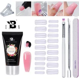 bozlin Premium Poly Gel Nail Extension Combo Kit for Builder Gel (Pink)-picture-35