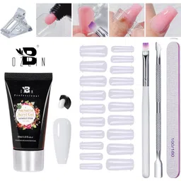 bozlin Premium Poly Gel Nail Extension Combo Kit for Builder Gel (White)-picture-34