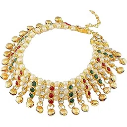 br ornaments Heavy Multi Color Stone Studded Anklet For Women and Girls (Pack of 2)-picture-36