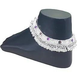 br ornaments Silver anklet for women and girls-picture-54