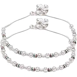 br ornaments Silver Color Anklets Payal Indian Anklets Silver Plated Jewelry-picture-22