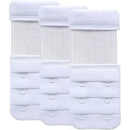Bra Strap Extender, 2 Hook, Stretchy Soft, Comfortable for Pregnancy or Weight Gain, 3pcs, White-picture-37