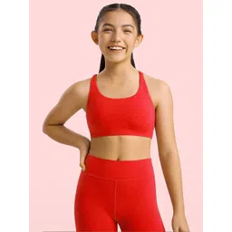 BRAAFEE Girls Pack Of 2 Red & Black Non Padded Full Coverage Cotton Bra-picture-29