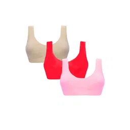 BRAAFEE Pack Of 3 Non Padded Teenager Full Coverage Cotton Bra-picture-56