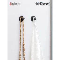 Brabantia Dark Grey Plastic Renew Towel Hooks - Set of 2-picture-46