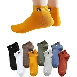 bracevor Women's Ankle Socks with Heart Design, Pack of 5, Multi-Colour-picture-15