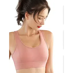 BRACHY Women Full Coverage Removable Padding Non-Wired Racerback Workout Bra-picture-25