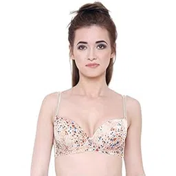 brachy Women's Cotton Full Coverage Padded Non-Wired Sports Bra Stylish (Nude, 36C)-picture-15