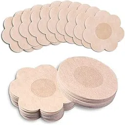 brachy Women's Cotton Ultra-Thin Disposable Nipple Breast Covers Breast Pasties Pack of 10-picture-30